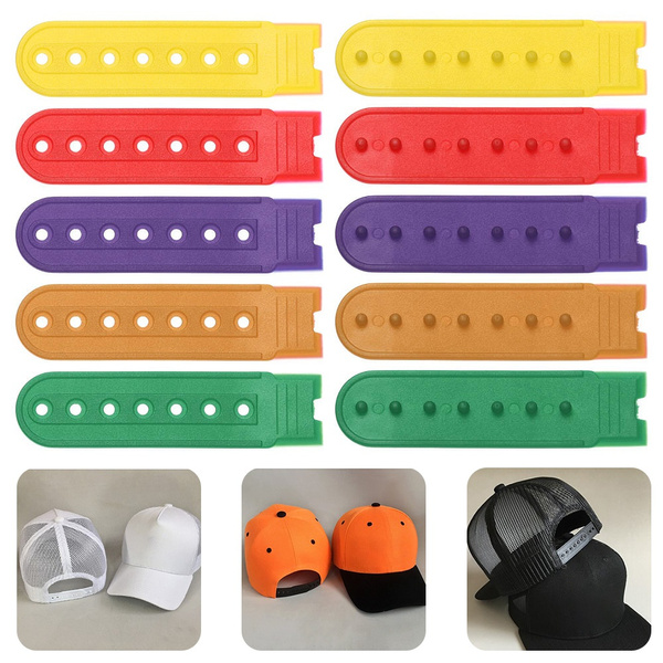 5 Sets POM Material Baseball Cap Clip Colorful 7 Holes Strap Snapback  Extender Hats Repair Fasteners Straps Buckle Snapback Strap Replacement